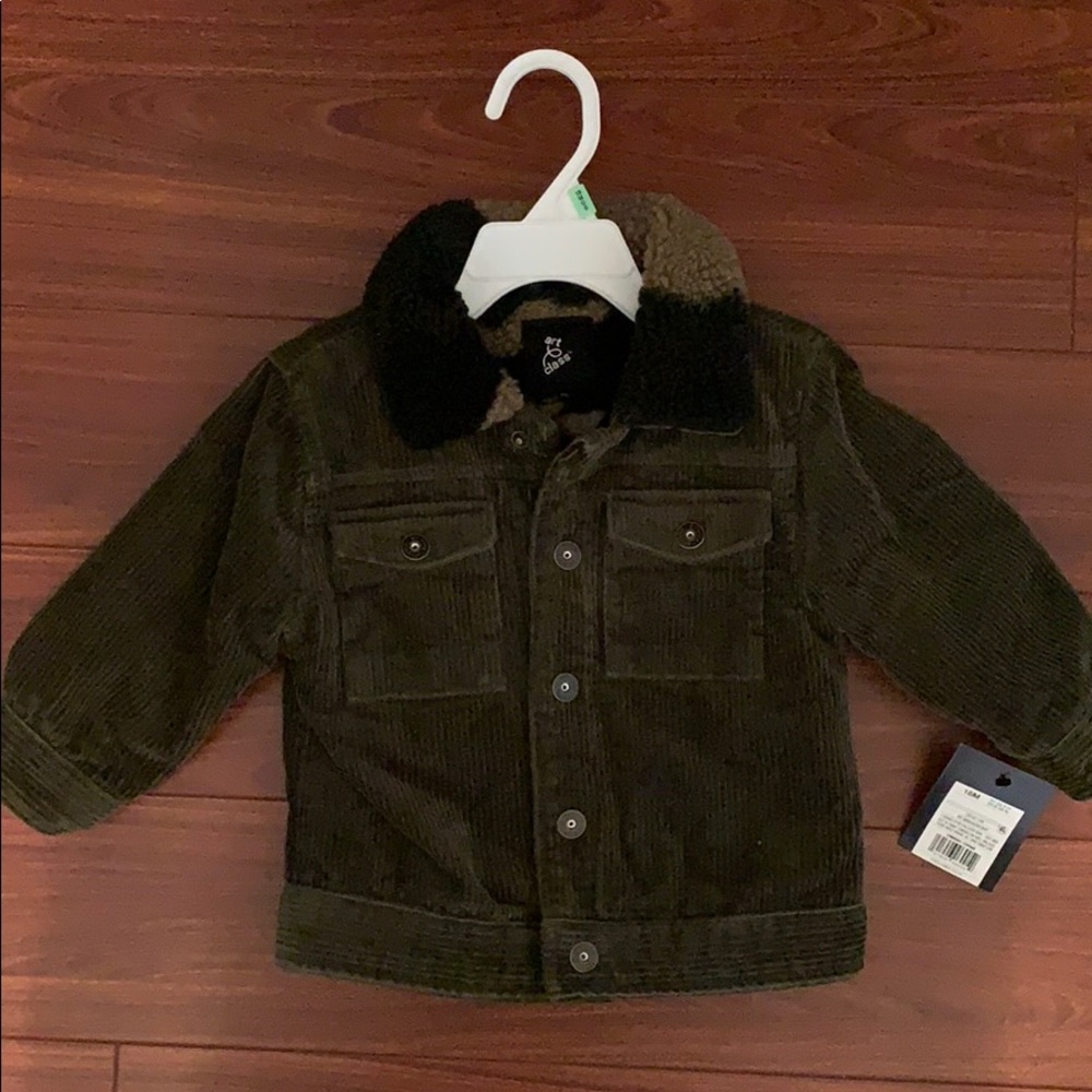 Corduroy jacket in olive